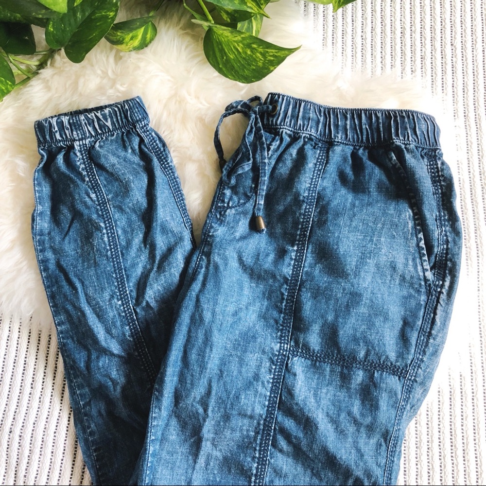 Chambray Denim Joggers